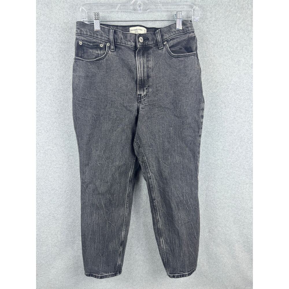 Abercrombie and Fitch Mom Jeans Women's 27 Gray Medium Wash High Rise Casual